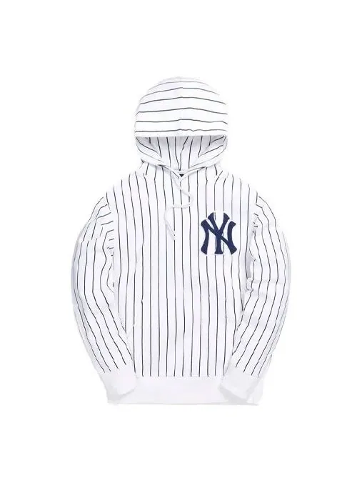 Толстовка for major league baseball new york yankees striped hoodie 'white' Kith — изображение 1 из 2, белый/синий
