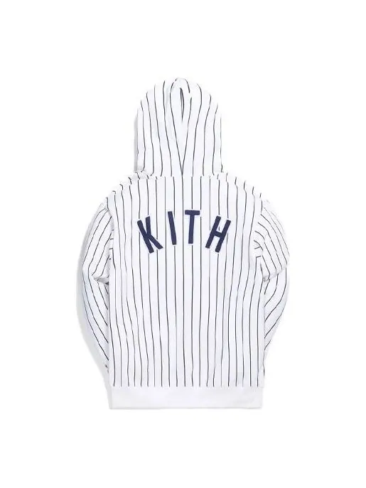 Толстовка for major league baseball new york yankees striped hoodie 'white' Kith — изображение 2 из 2, белый/синий