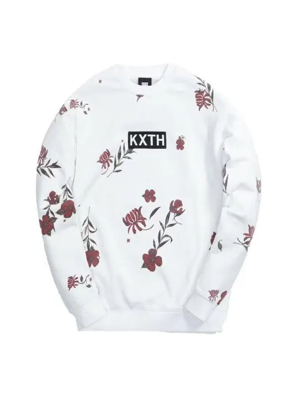 Толстовка summer floral crewneck 'white' Kith — изображение 1 из 2, белый/красный