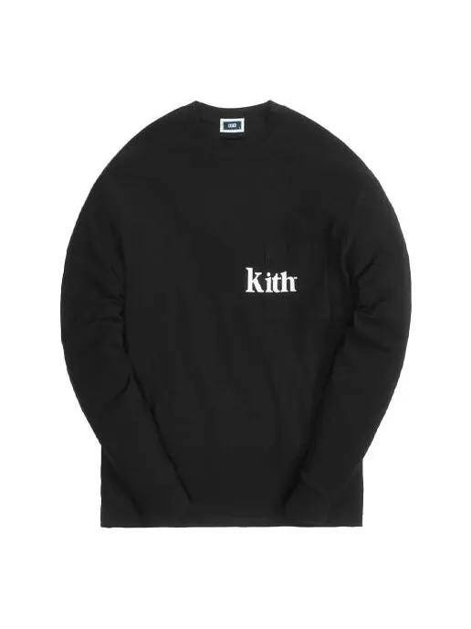 Футболка long-sleeve quinn tee 'black' Kith — изображение 1 из 2, черный
