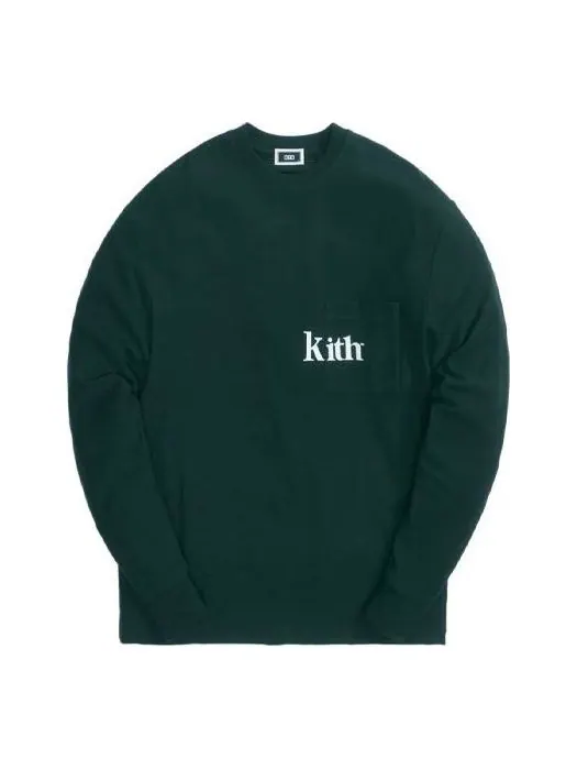 Толстовка long-sleeve quinn tee 'green' Kith — изображение 1 из 2, зеленый