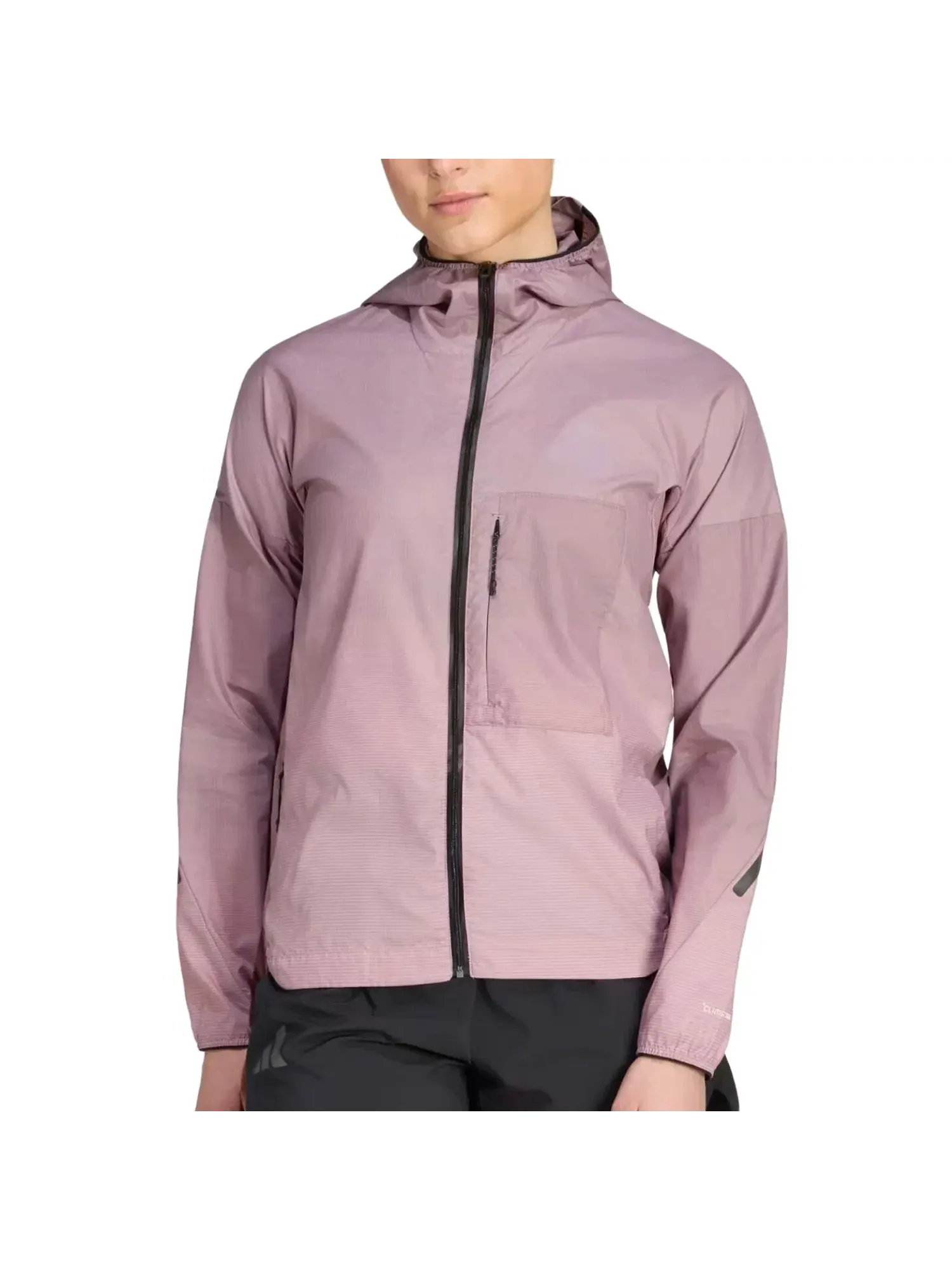 Женская ветрозащитная куртка с капюшоном Adidas Terrex Xperior Clima365 Light Windweave Jacket — изображение 2 из 4, розовый