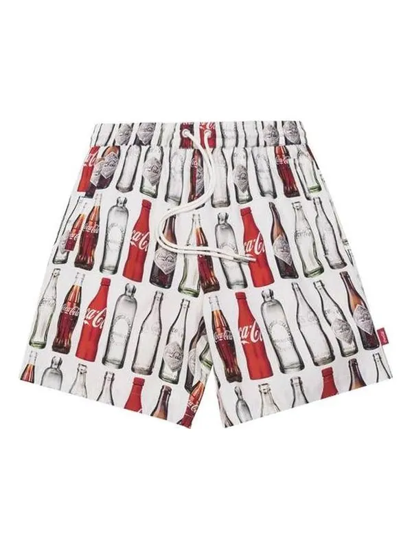 Шорты x coca-cola surf board print hardaway shorts 'white' Kith — изображение 1 из 3, белый