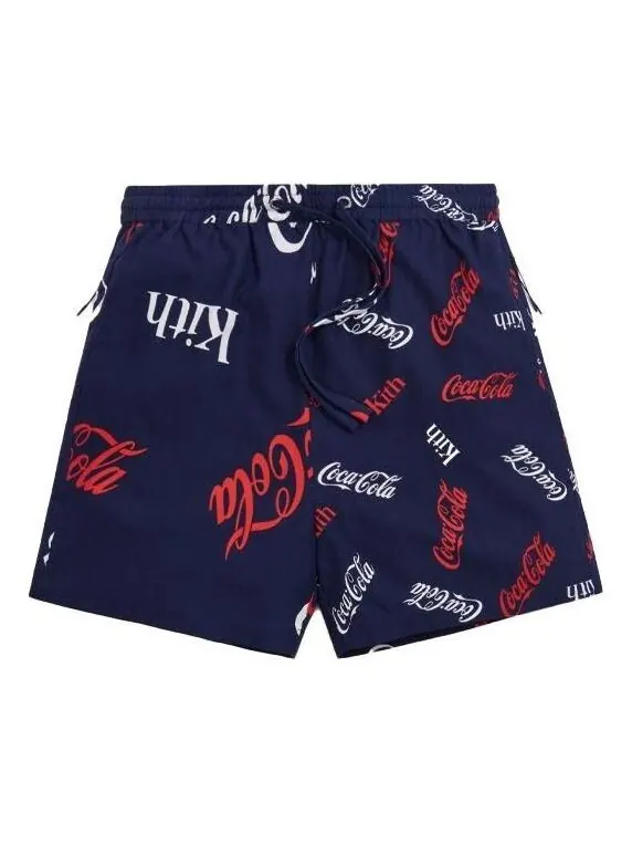 Шорты x coca-cola printed short 'navy' Kith — изображение 1 из 2, темно-синий