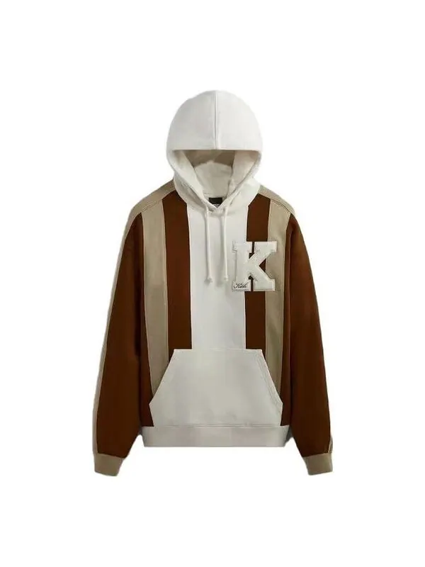 Толстовка williams iii paneled hoodie 'tectonic' Kith — изображение 1 из 2, коричневый/белый