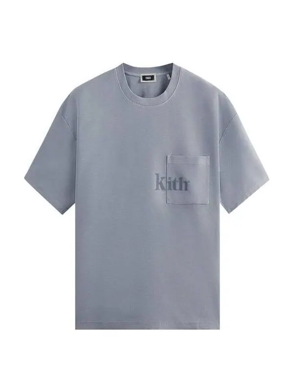 Футболка quinn tee 'light indigo' Kith — изображение 1 из 2, светлый индиго