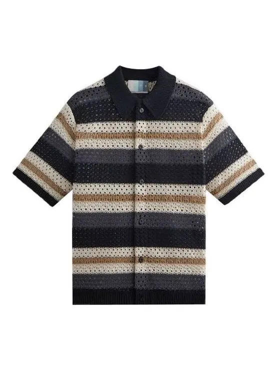 Топ KITH Thompson Crochet Buttondown 'Black' — изображение 1 из 3, черный