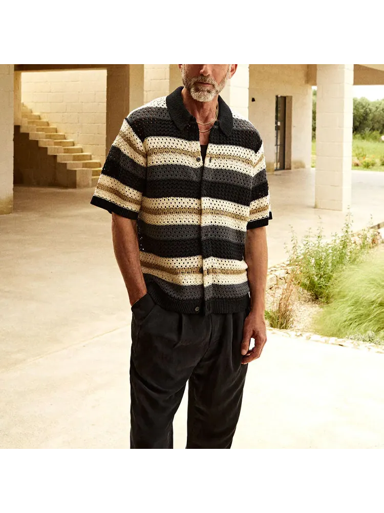 Топ KITH Thompson Crochet Buttondown 'Black' — изображение 3 из 3, черный