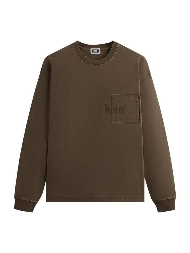 Худи KITH Long-Sleeve Quinn Tee 'Marl' — изображение 1 из 2, коричневый