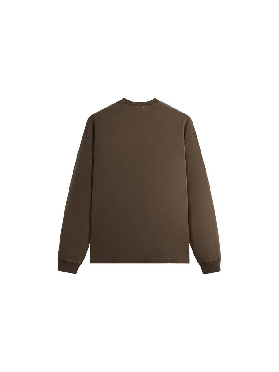 Худи KITH Long-Sleeve Quinn Tee 'Marl' — изображение 2 из 2, коричневый