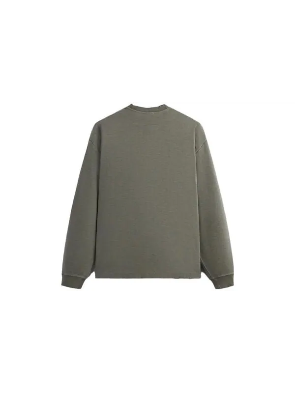 Толстовка long-sleeve quinn tee 'haze' Kith — изображение 2 из 2, светлый зеленый