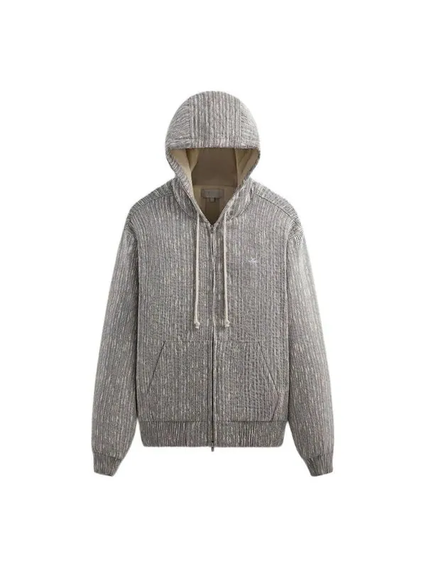 Куртка slub boucle boxy collared overshirt 'ink' Kith — изображение 1 из 2, серый