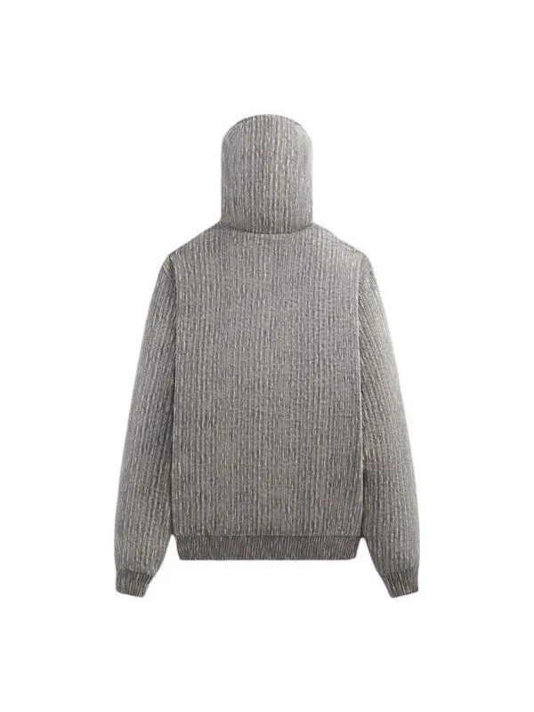Куртка slub boucle boxy collared overshirt 'ink' Kith — изображение 2 из 2, серый