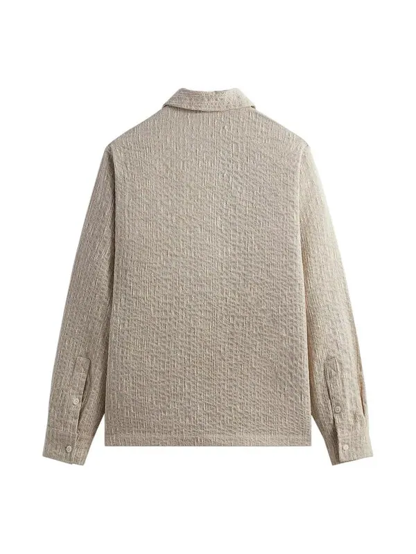 Рубашка ss24 slub boucle boxy collared overshirt 'canvas' Kith — изображение 2 из 2, бежевый