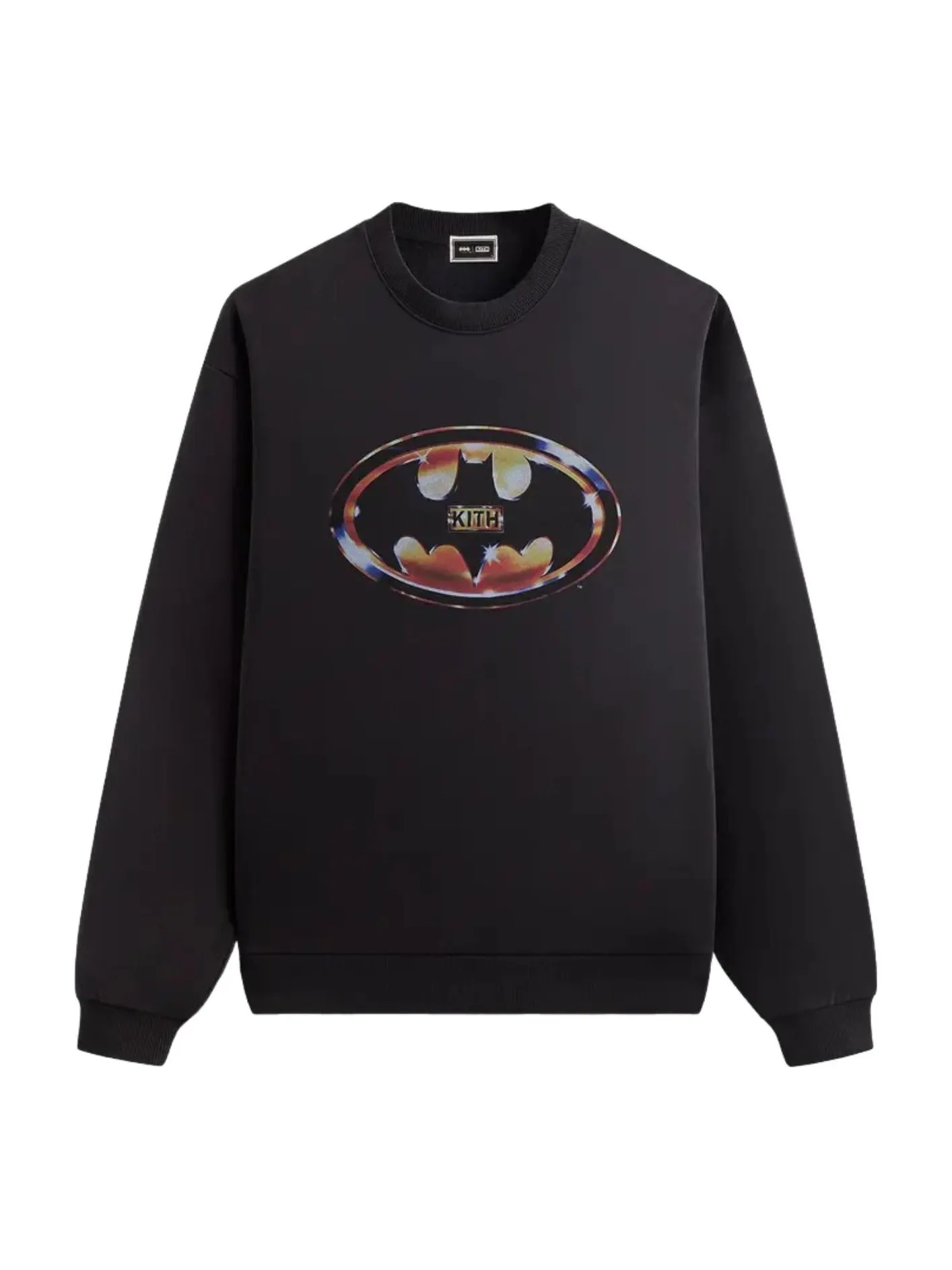 Свитшот KITH x Batman Logo Vintage Nelson Crewneck 'Black' — изображение 1 из 2, черный