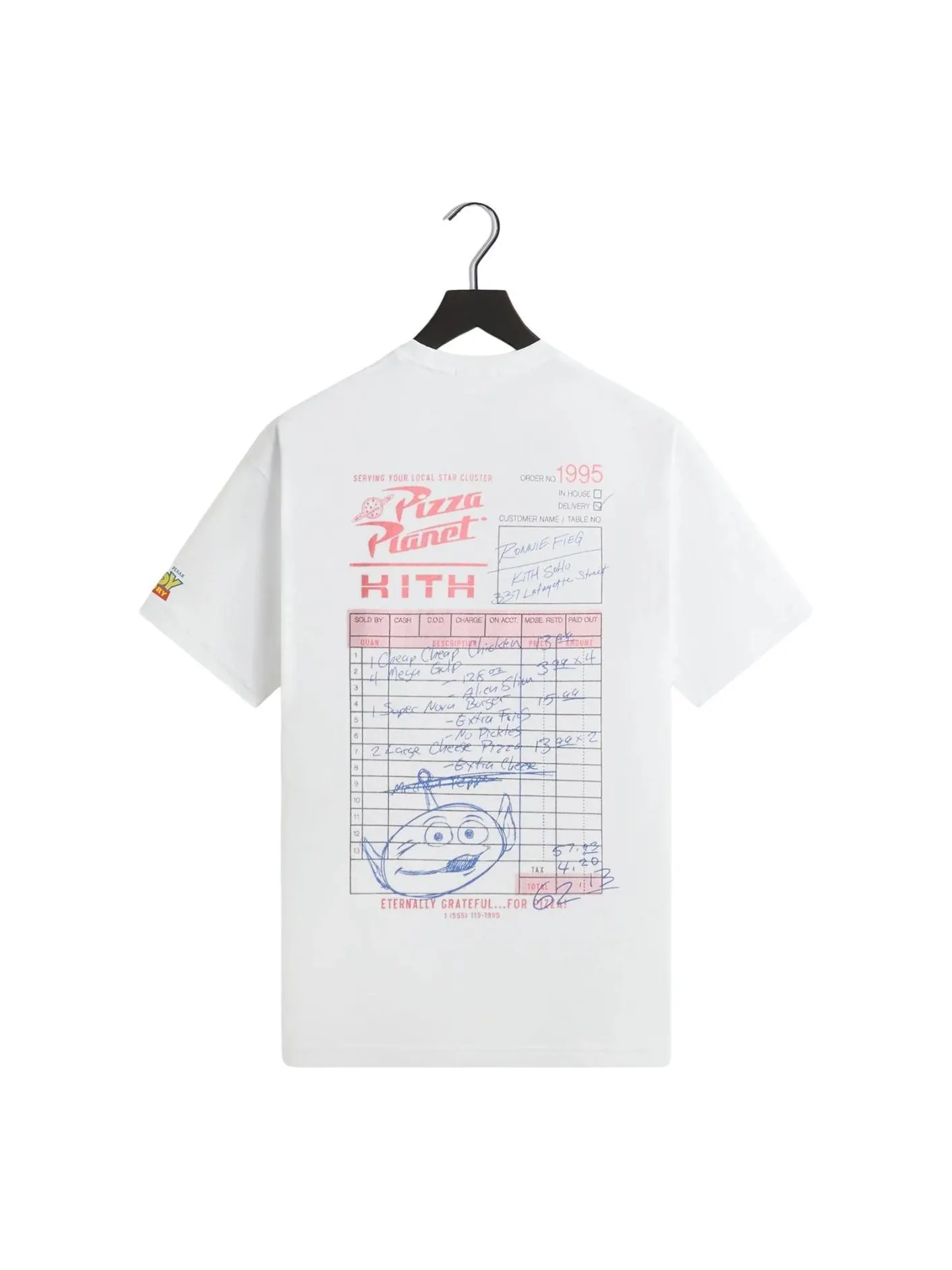 Футболка KITH x Disney Pixar Pizza Planet — изображение 2 из 2, белый