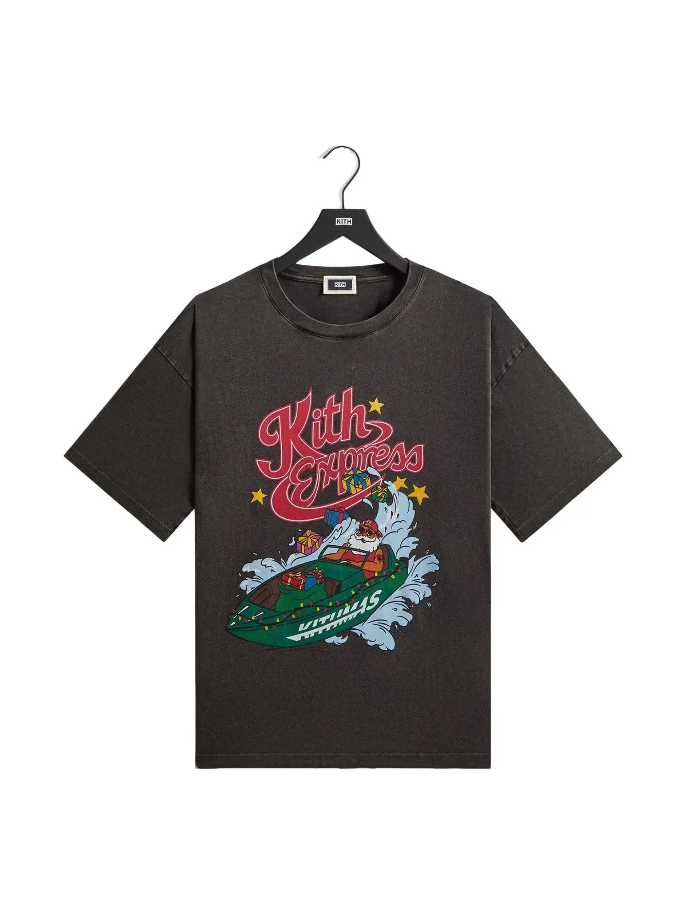 Kith Kithmas 2025 Express Jones Vintage T-Shirt 'Black' — изображение 1 из 2, черный