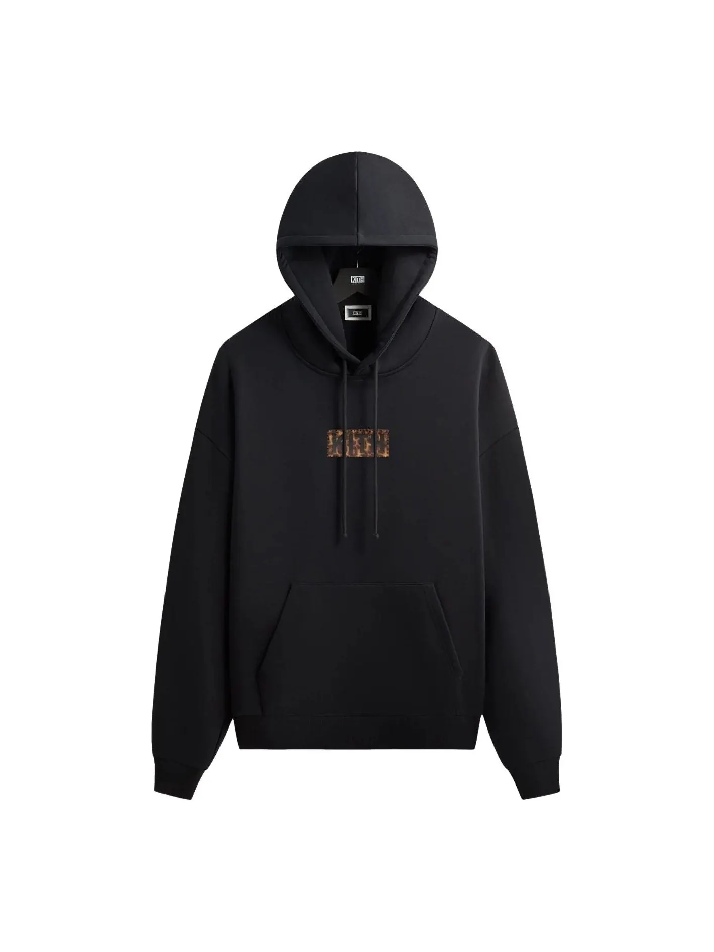 Худи KITH Classic Logo Leopard Applique Nelson 'Black' — изображение 1 из 2, черный