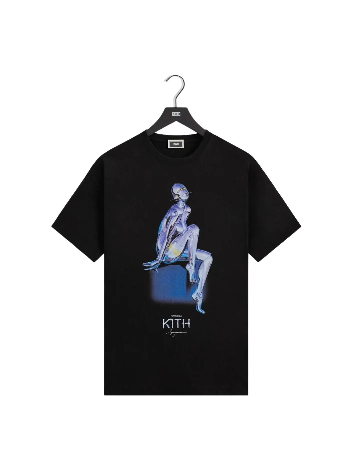 Kith For Nanzuka Gallery Sorayama Model A Stitch T-Shirt 'Black' — изображение 1 из 2, черный