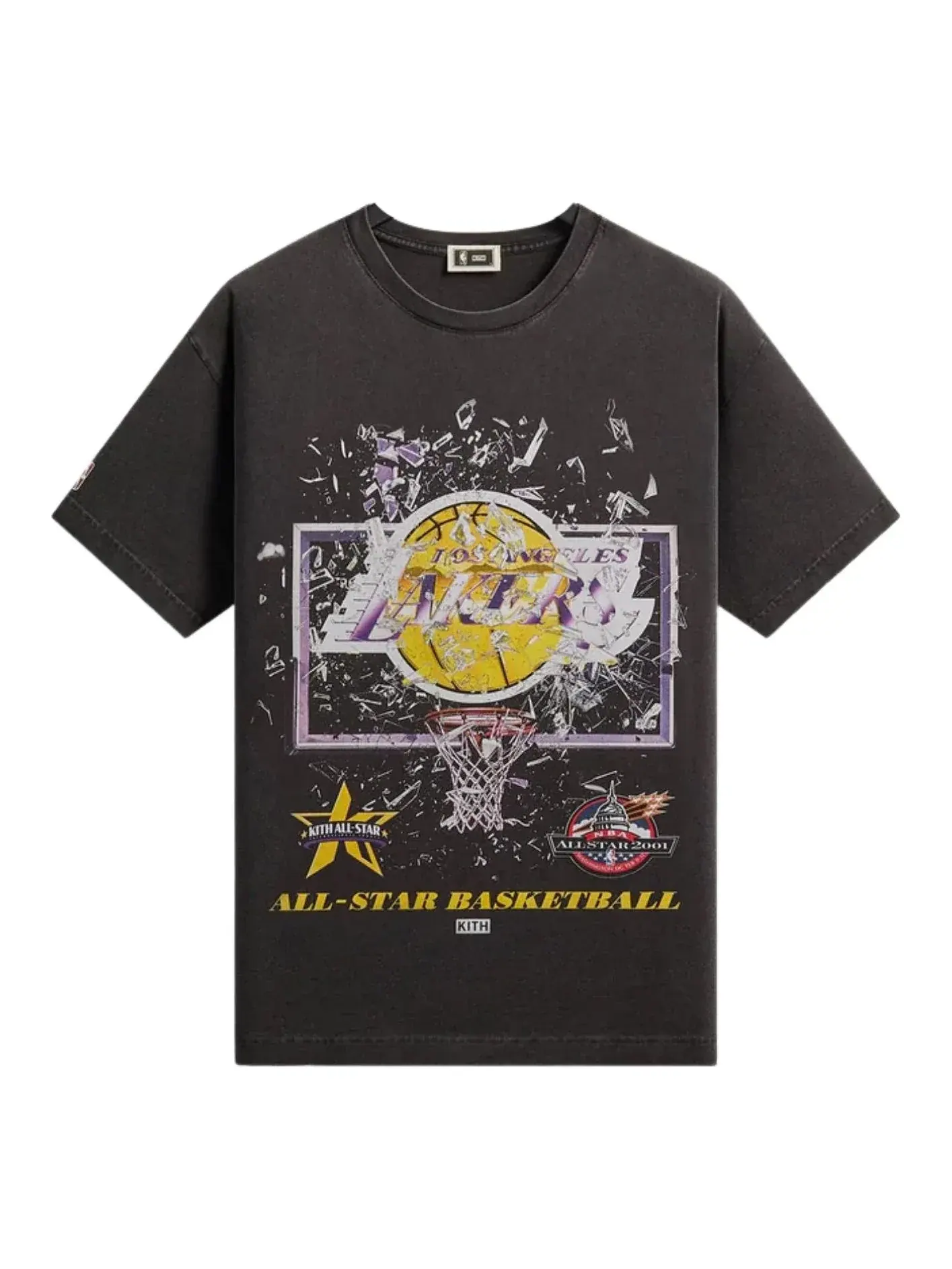 Винтажная футболка Kith for NBA All-Star Los Angeles Lakers Shattered Backboard — изображение 1 из 2, черный