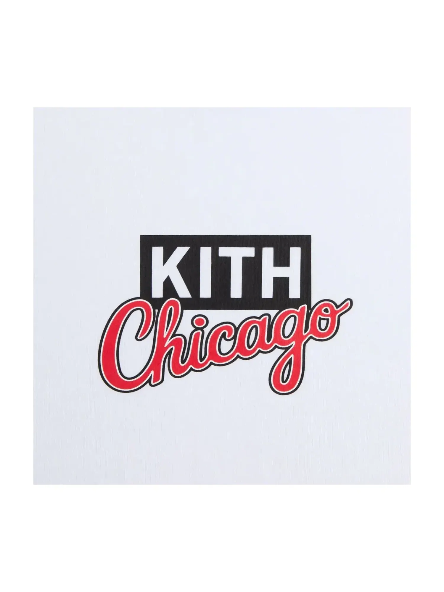 Мужская футболка с принтом KITH Chicago Classic Logo — изображение 2 из 4, белый