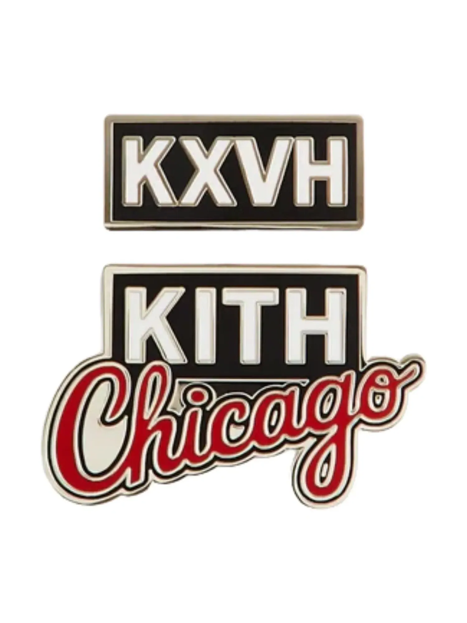 Мужская футболка с принтом KITH Chicago Classic Logo — изображение 3 из 4, белый