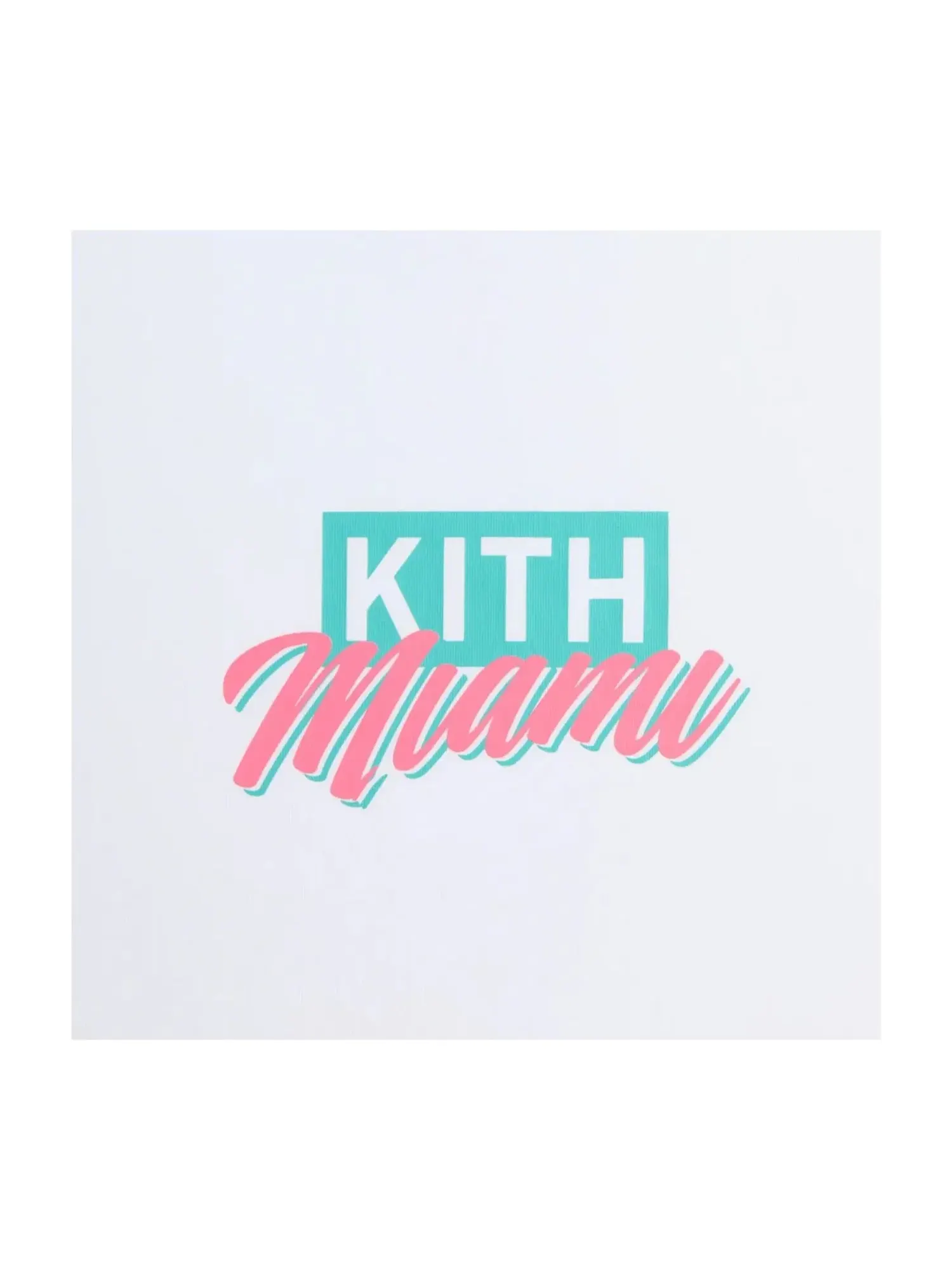 Мужская футболка с принтом KITH Miami Classic Logo — изображение 2 из 4, белый