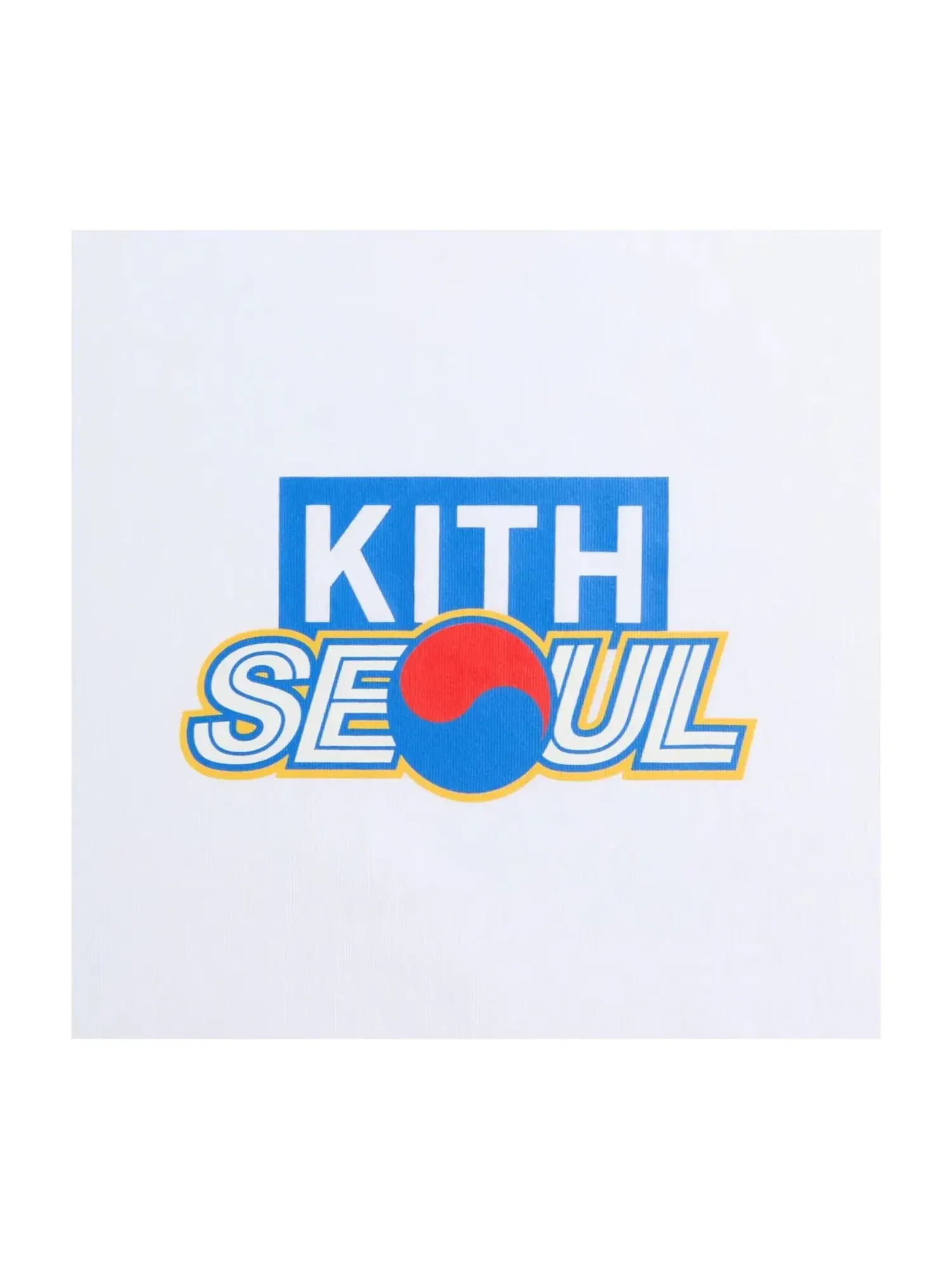 Мужская футболка с принтом KITH Seoul Classic Logo — изображение 2 из 4, белый