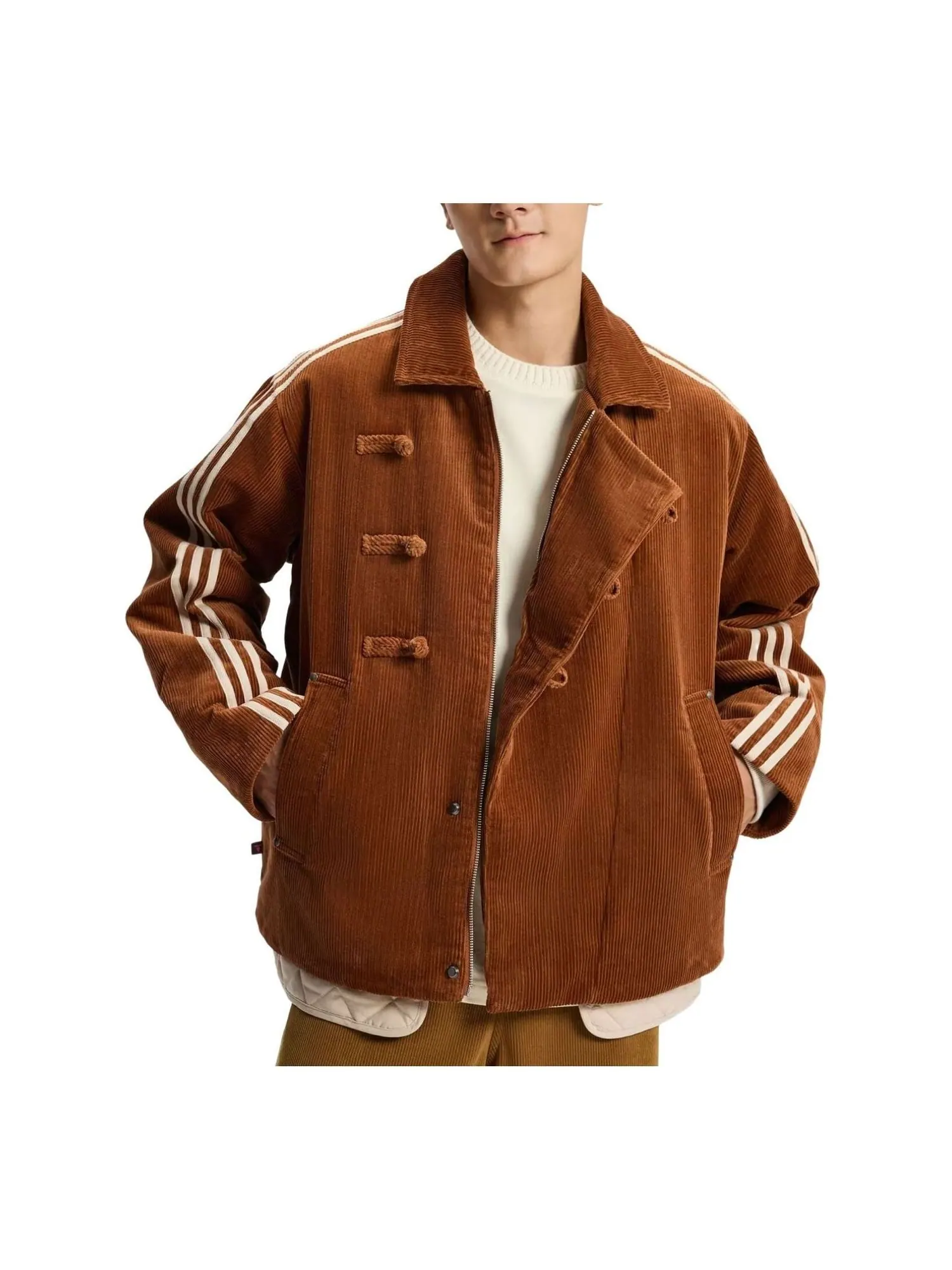 Куртка Adidas New Year Pad Corduroy Jacket, азиатский размер — изображение 1 из 2, коричневый