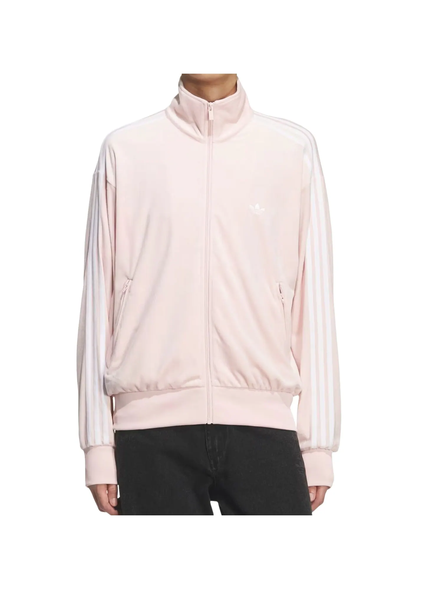 Спортивная куртка Adidas Firebird Velour Track Top 'Sandy Pink' — изображение 2 из 3, розовый