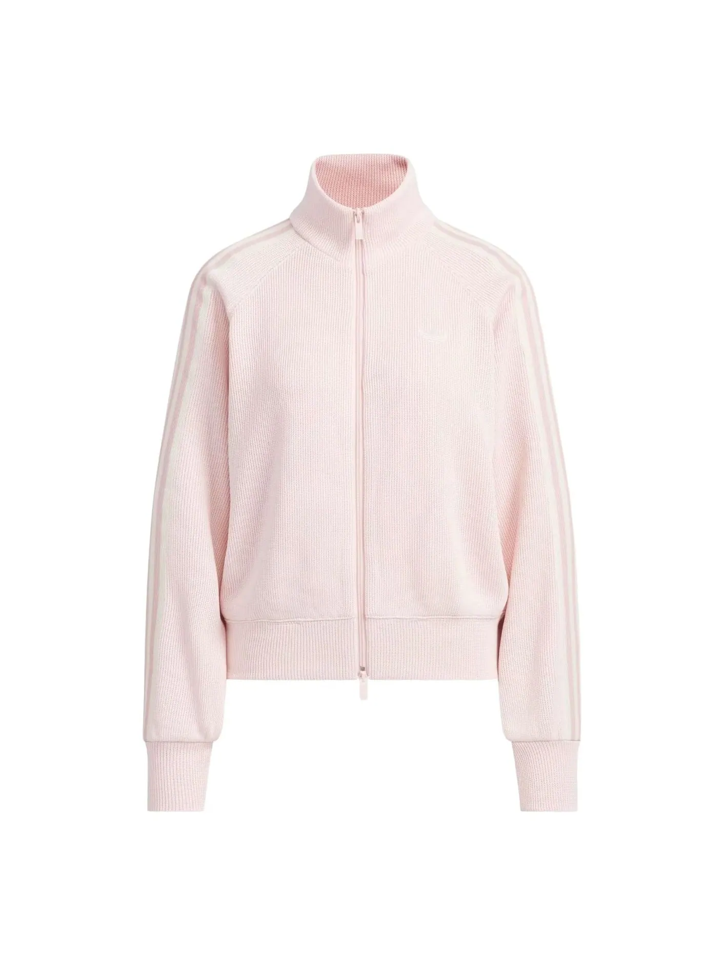 (WMNS) Вязаная спортивная футболка Adidas Knit Balloon Track Top 'Sandy Pink' — изображение 1 из 3, розовый