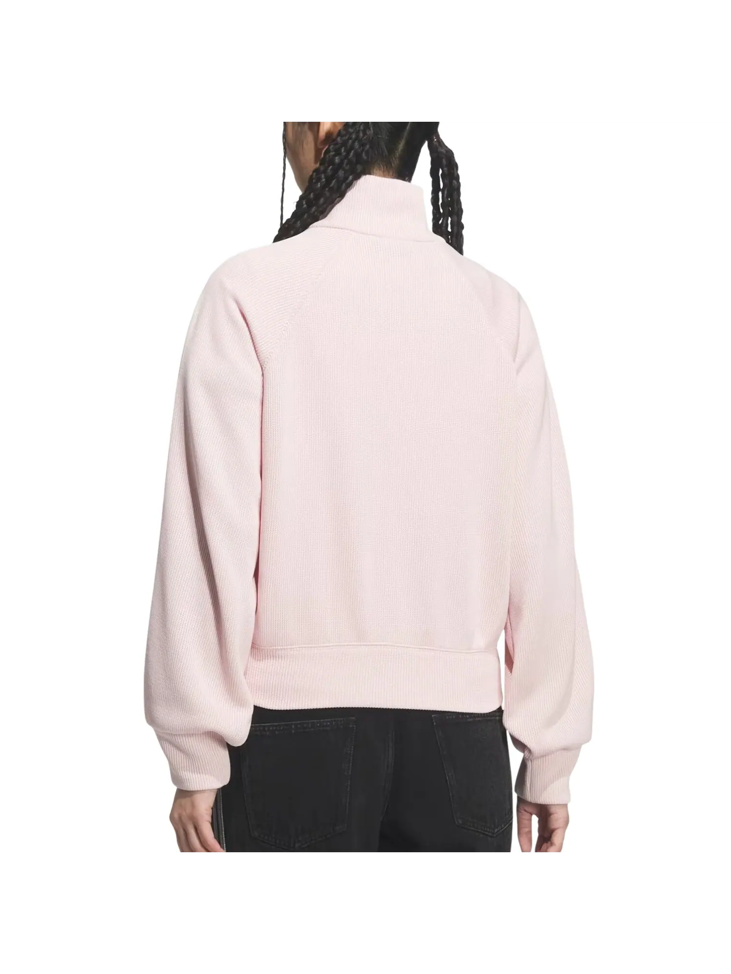 (WMNS) Вязаная спортивная футболка Adidas Knit Balloon Track Top 'Sandy Pink' — изображение 3 из 3, розовый