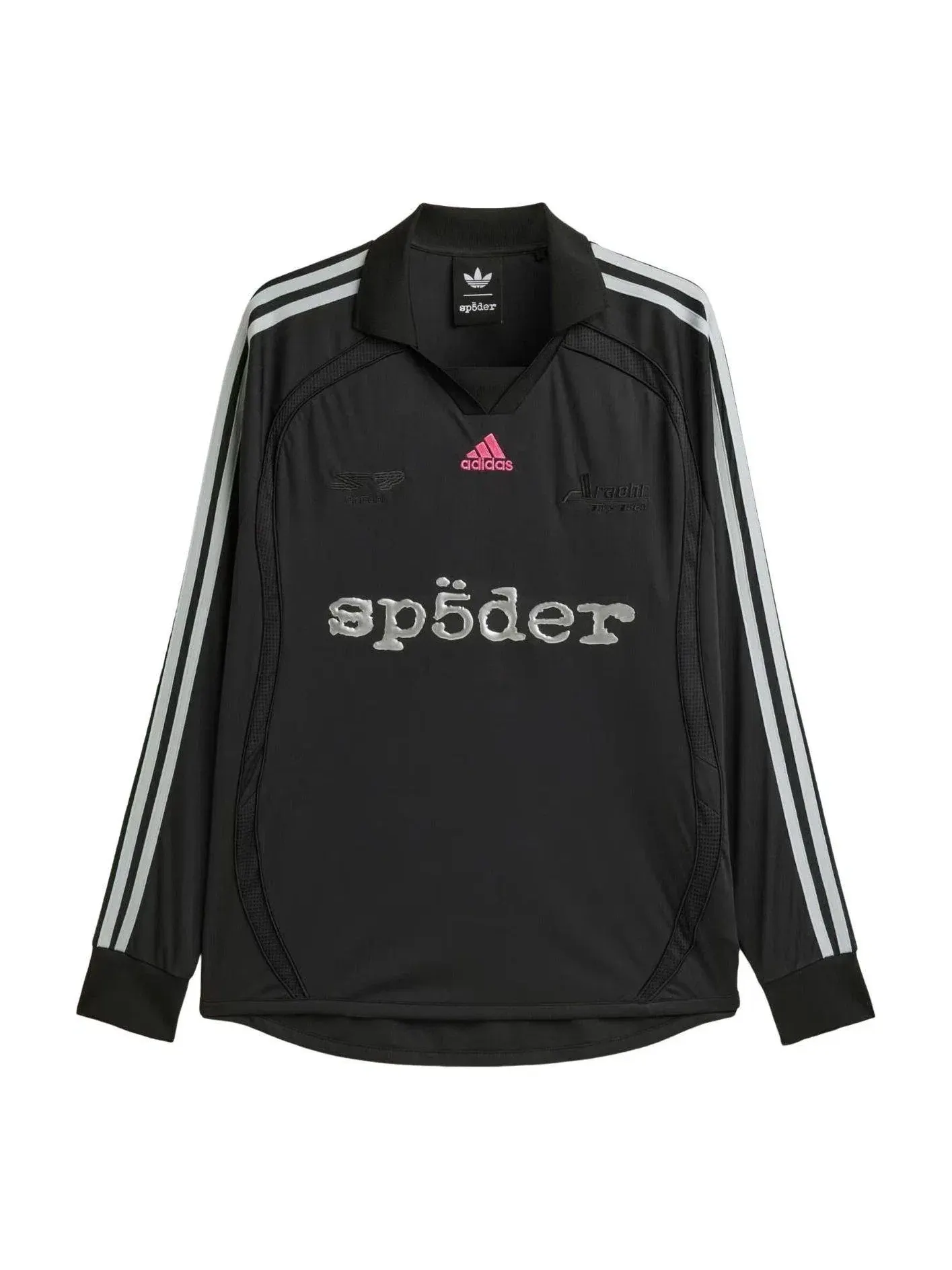 Мужская футболка с принтом Adidas x Sp5der Jersey Asia Sizing — изображение 1 из 4, черный