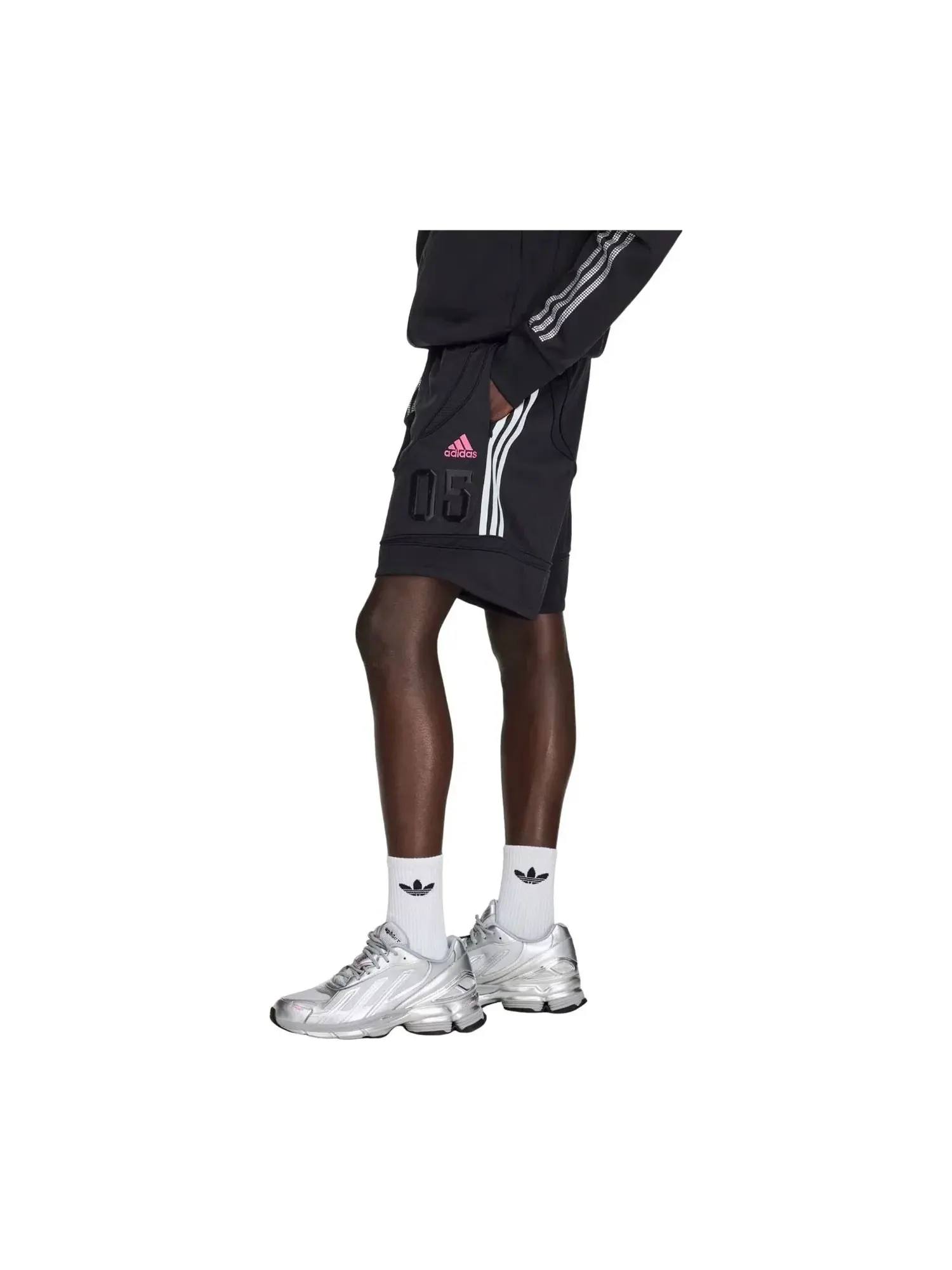 Мужские шорты с принтом Adidas x Sp5der Short Asia Sizing 'Black' — изображение 5 из 5, черный