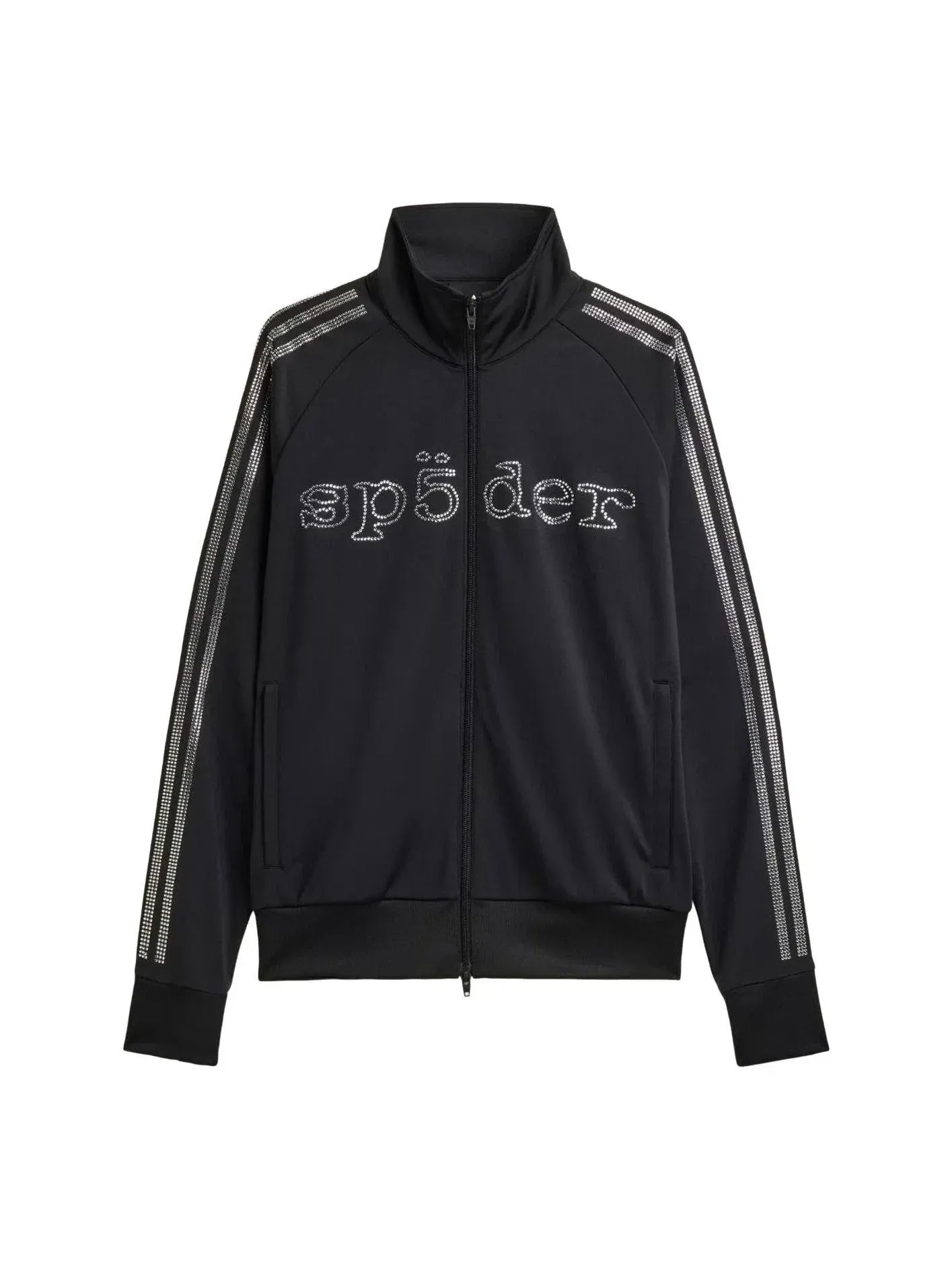 Мужская куртка с принтом Rhinestone Track Jacket Adidas — изображение 1 из 4, черный