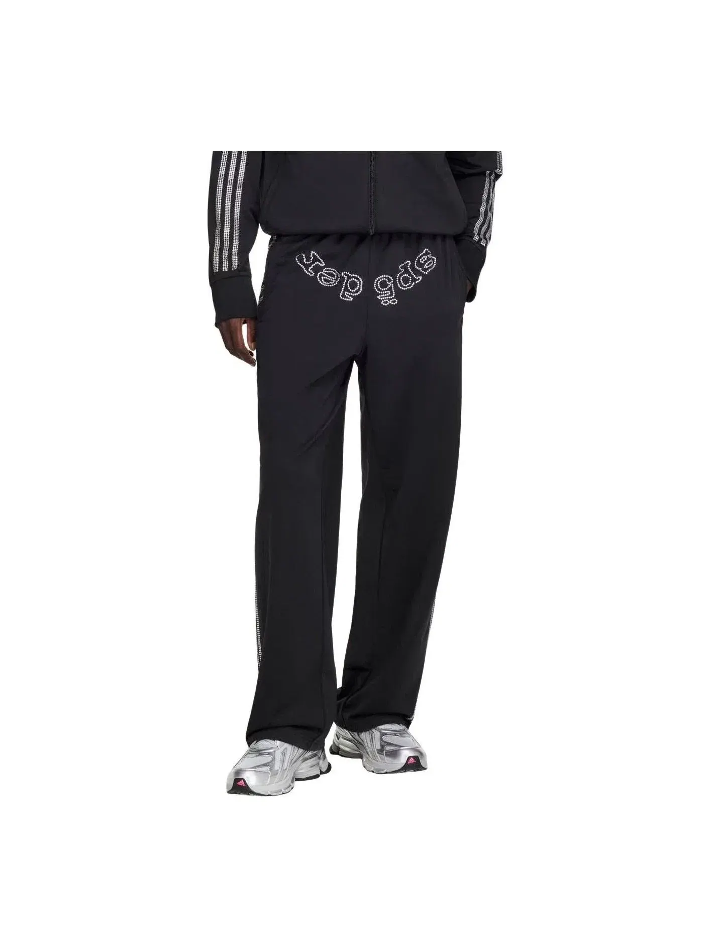 Мужские спортивные штаны Rhinestone Track из коллекции Adidas x Sp5der — изображение 1 из 4, черный