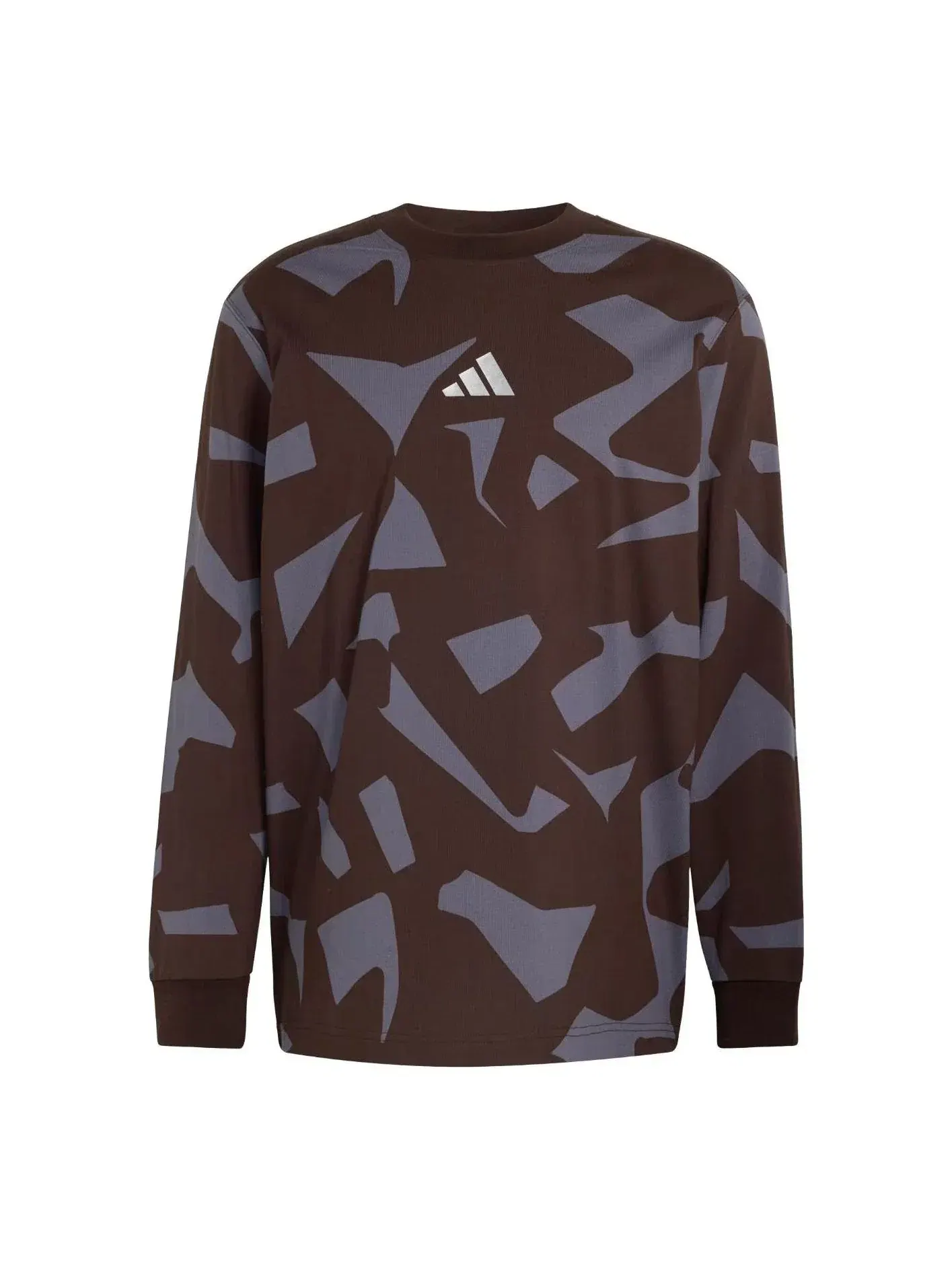 Футболка с длинными рукавами Adidas AMG Camo 'Aurora Coffee Aurora Onix' KQ8359 — изображение 1 из 2, коричневый