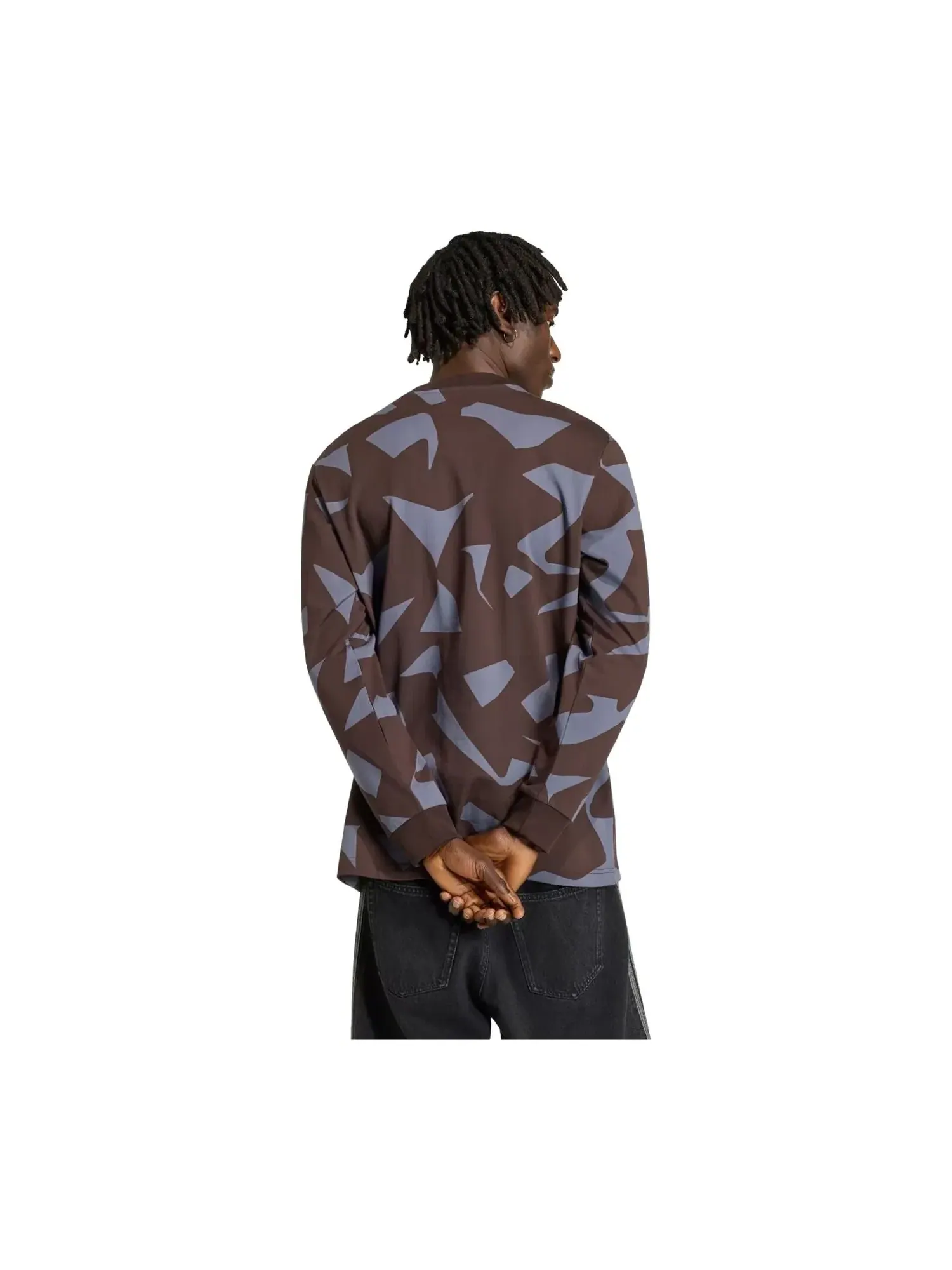 Футболка с длинными рукавами Adidas AMG Camo 'Aurora Coffee Aurora Onix' KQ8359 — изображение 2 из 2, коричневый