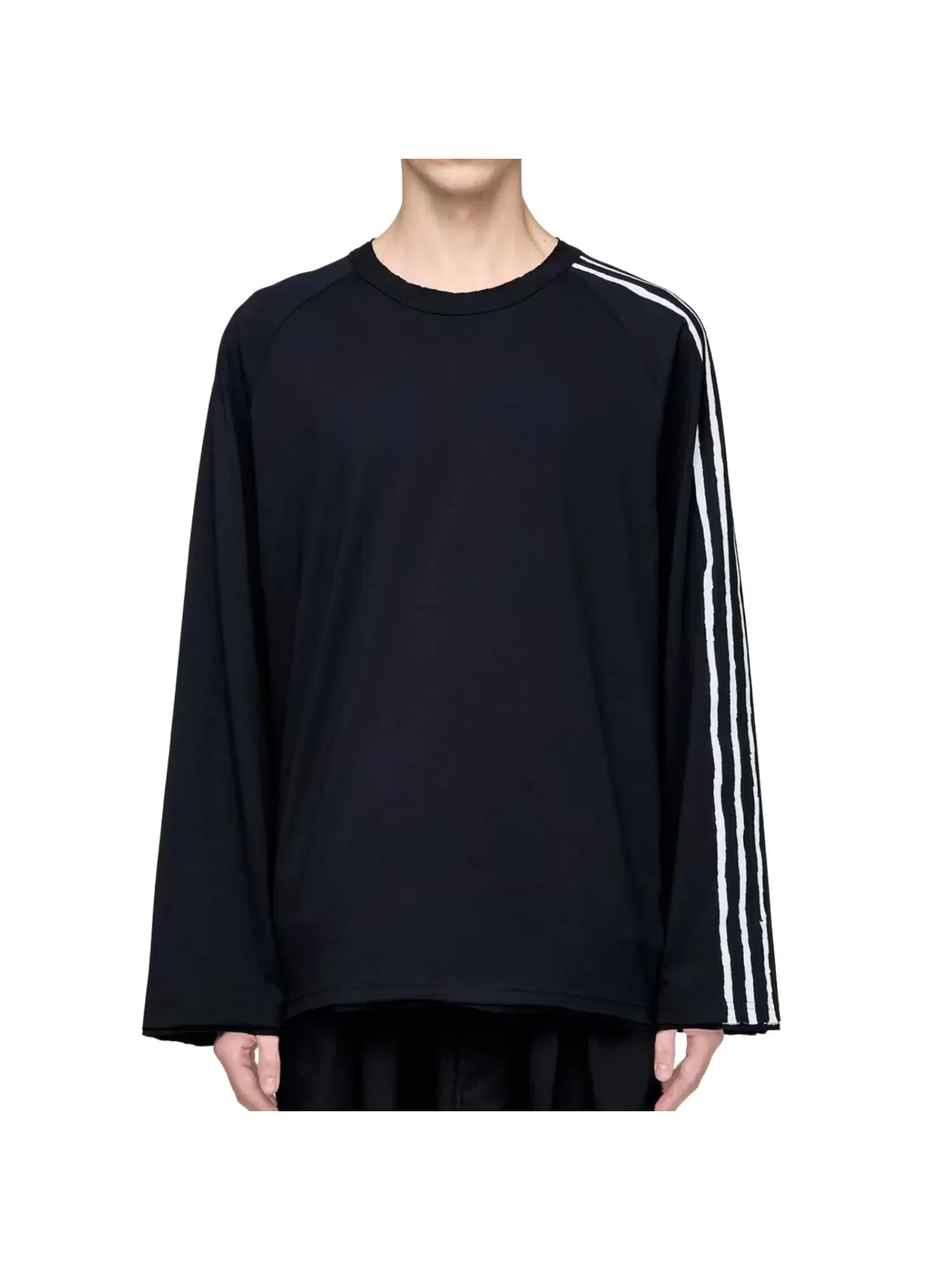 Футболка с длинным рукавом Adidas Y-3 3-Stripes — изображение 3 из 4, черный