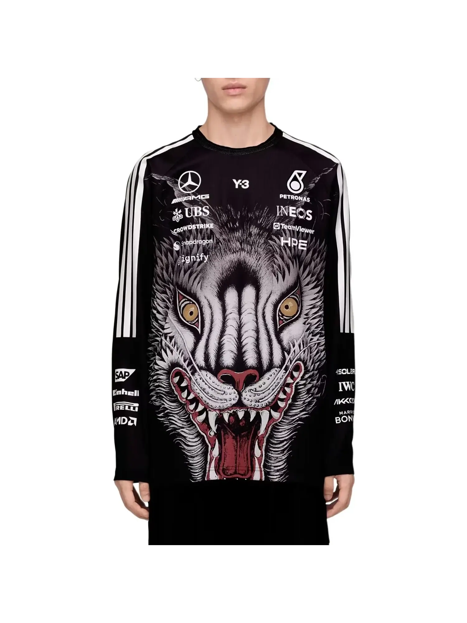 Футболка пилота Формулы-1 Adidas Y-3 — изображение 6 из 7, черный