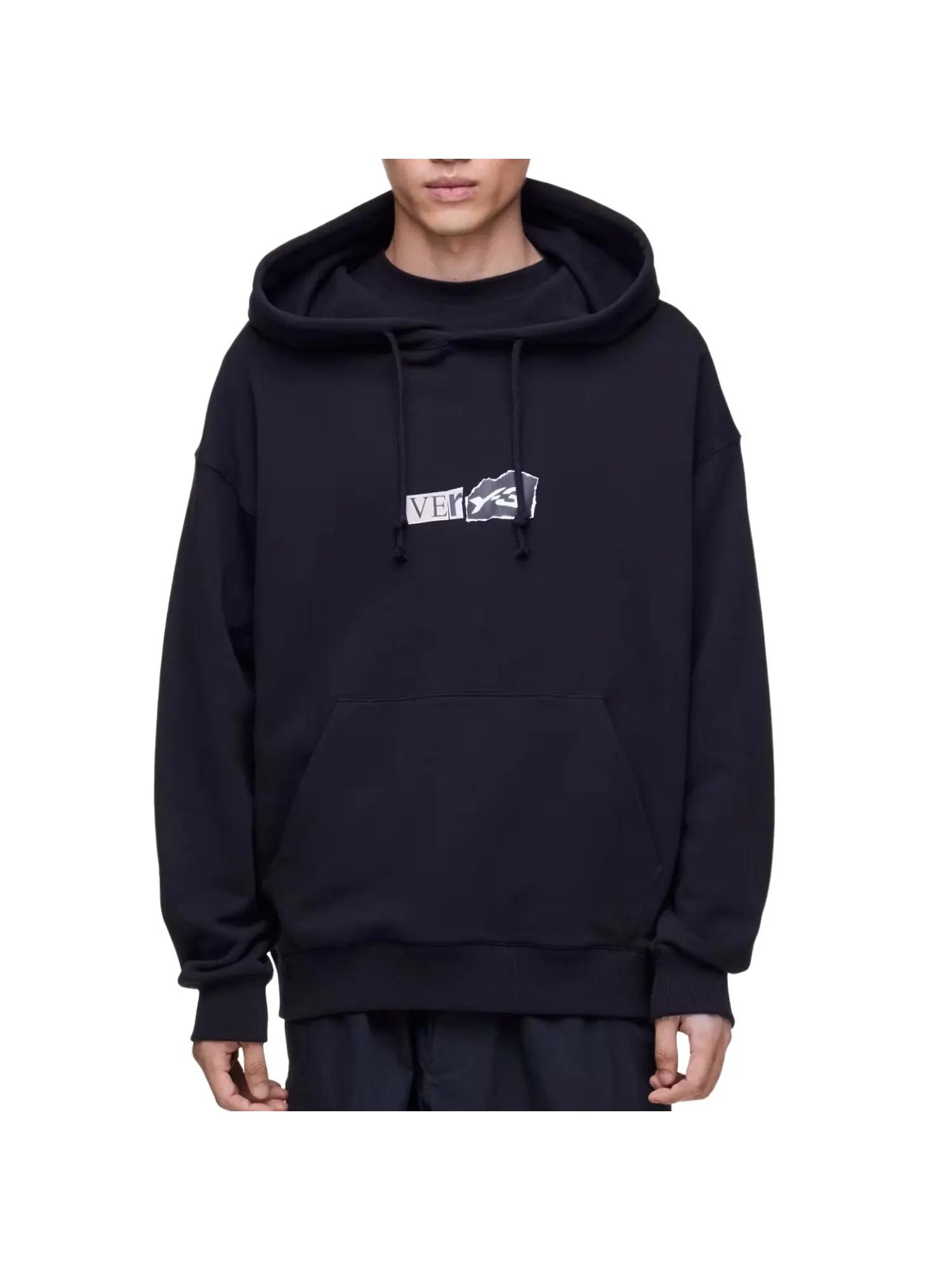 Худи Adidas Y-3 Bruched Terry GFX — изображение 3 из 4, черный