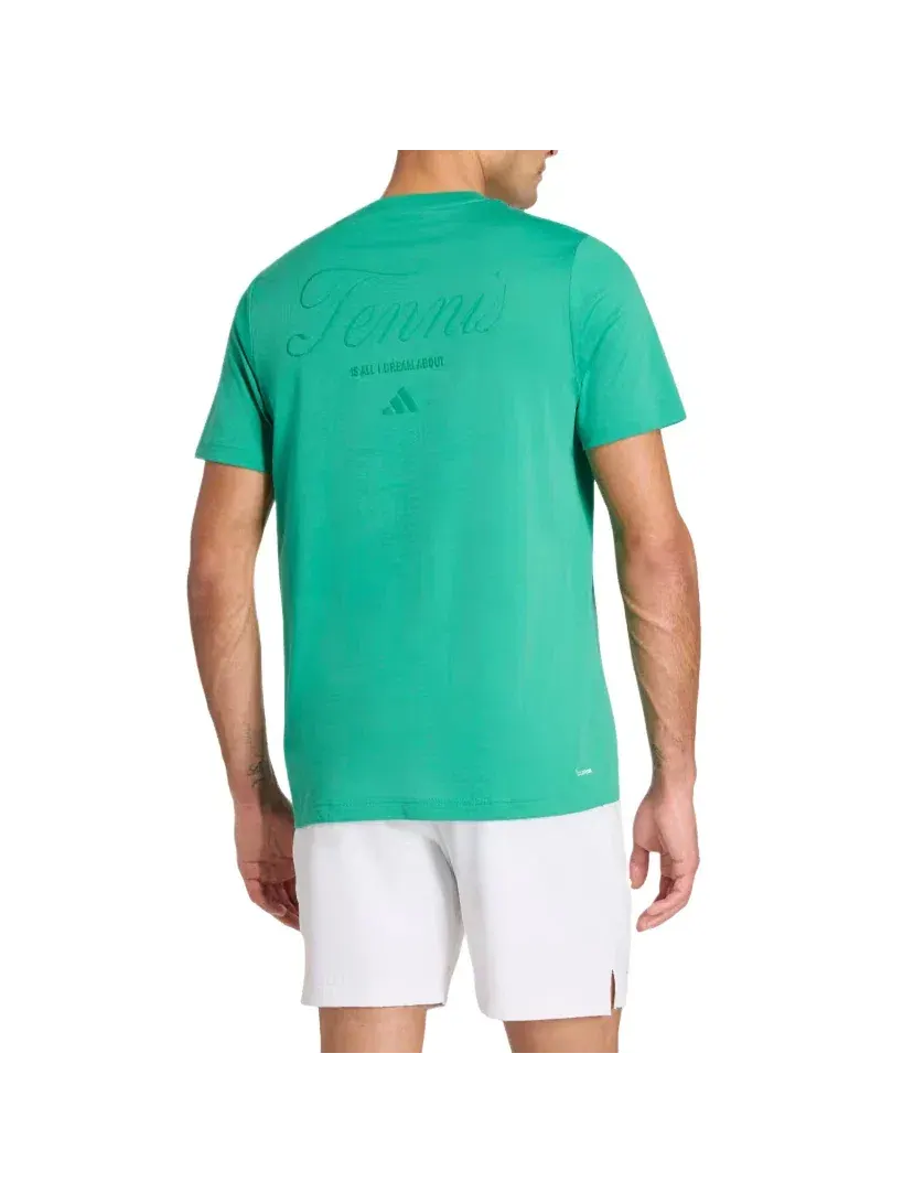 Мужская футболка с принтом Adidas Court Green — изображение 3 из 3, зеленый