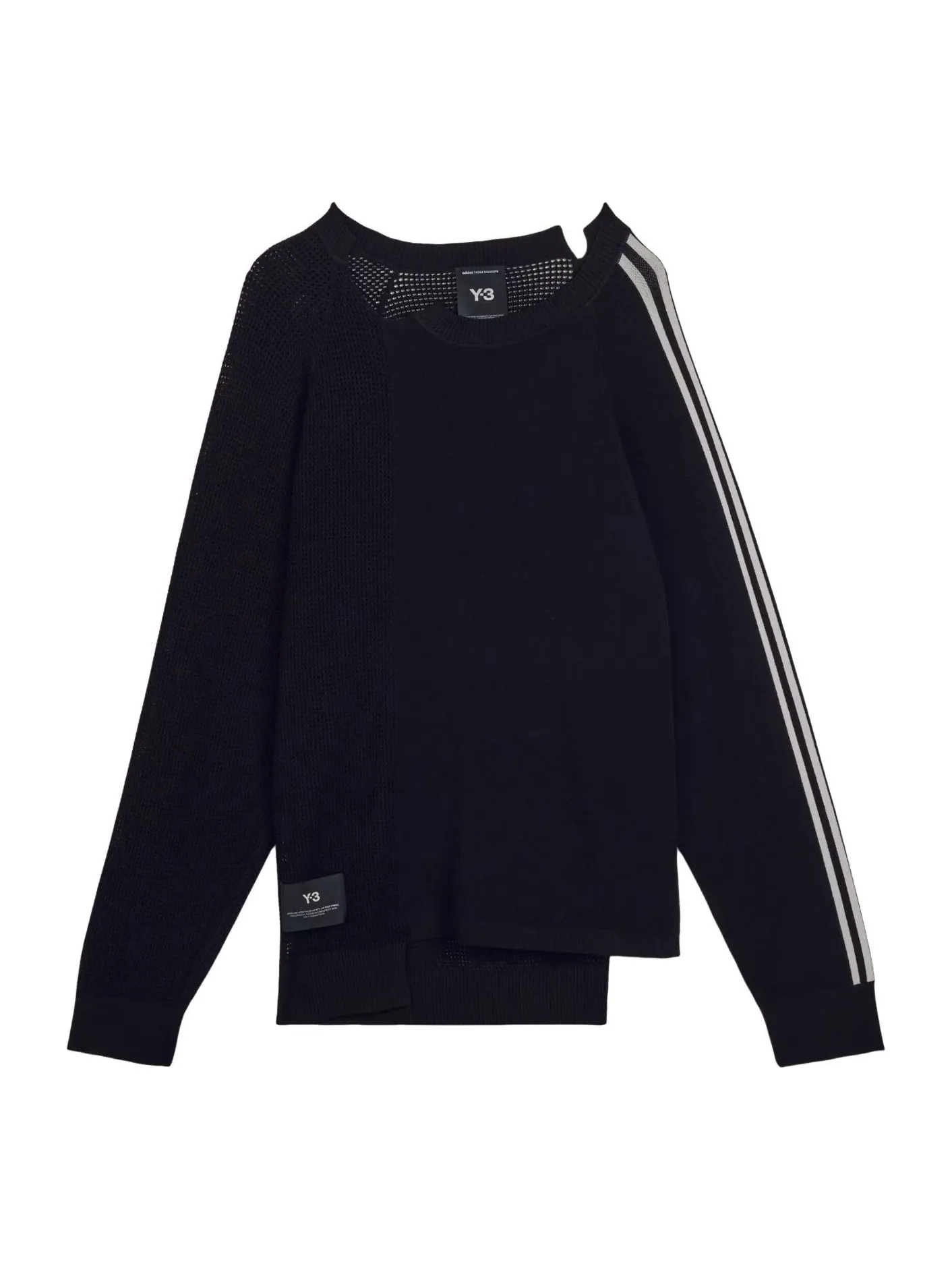Свитер Adidas Y-3 Logo свободного кроя — изображение 1 из 5, черный/белый