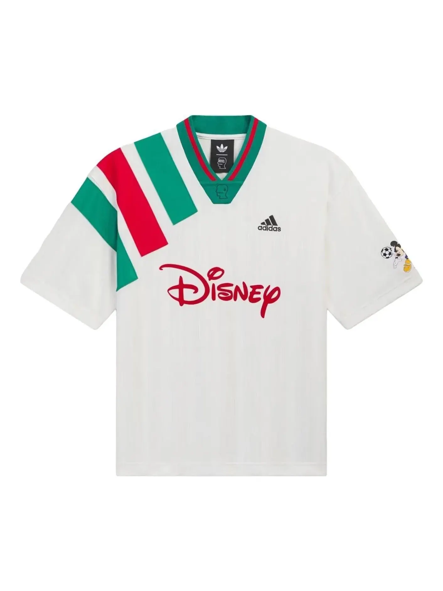 Мужская футболка Adidas x Brain Dead x Disney Football Jersey 'Chalk White' — изображение 1 из 5, белый