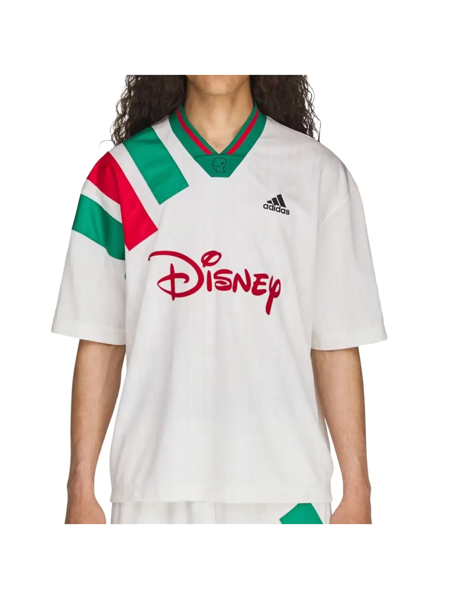 Мужская футболка Adidas x Brain Dead x Disney Football Jersey 'Chalk White' — изображение 3 из 5, белый