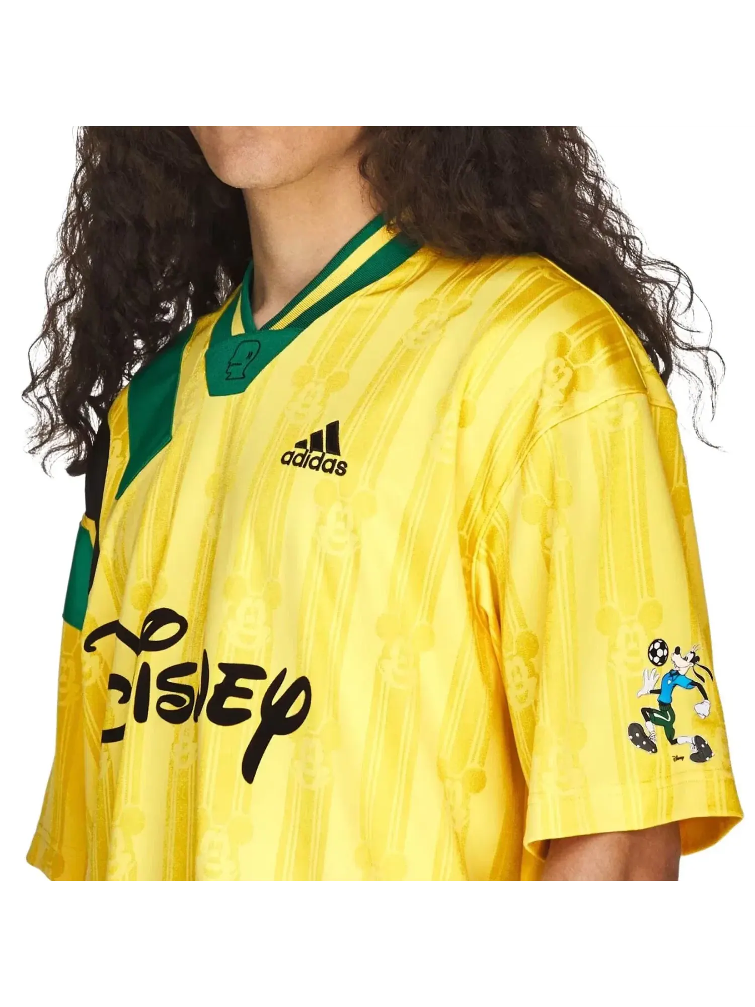 Мужская футболка с принтом Adidas x Brain Dead x Disney Football Jersey Bold Gold — изображение 4 из 5, золото