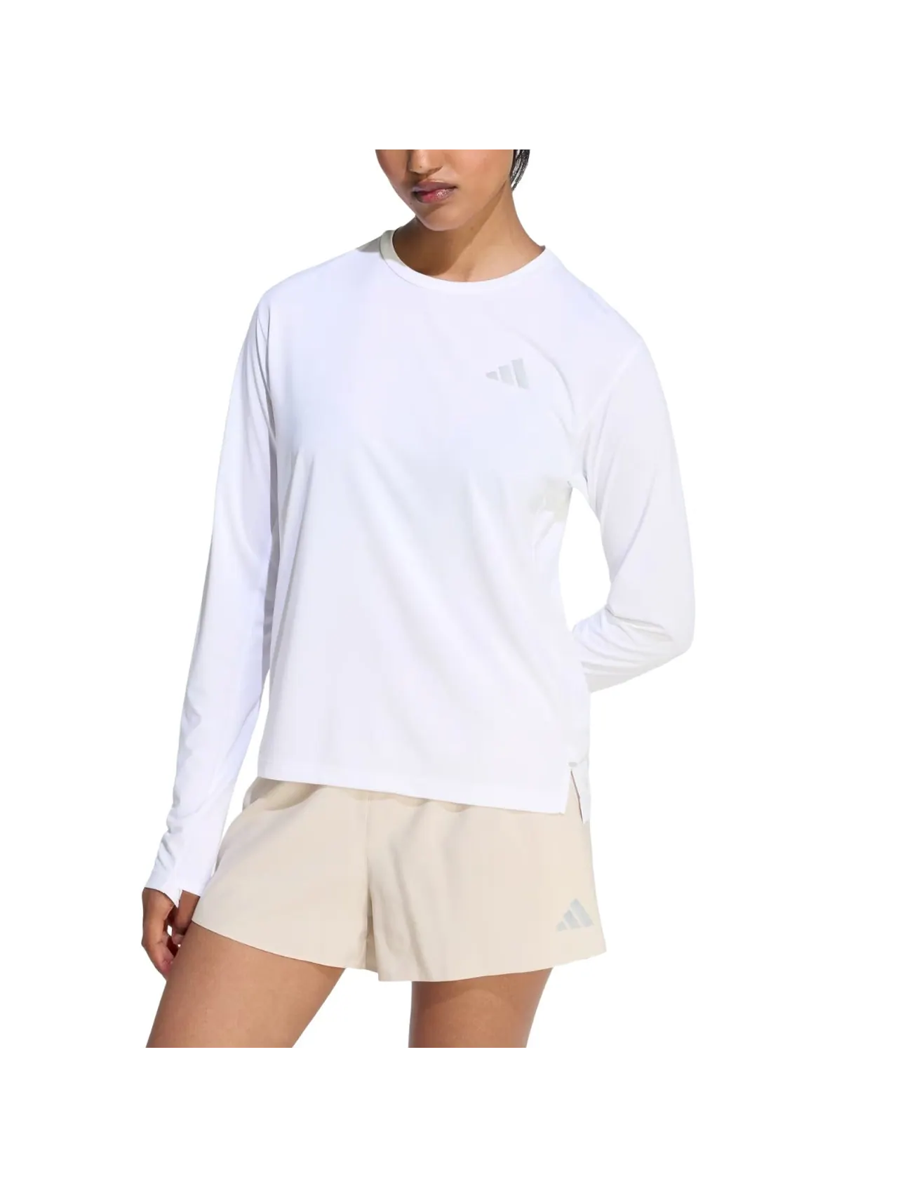 (WMNS) Adidas ADI365 Running Climacool Iconic Long Sleeve Top 'White' — изображение 2 из 3, белый