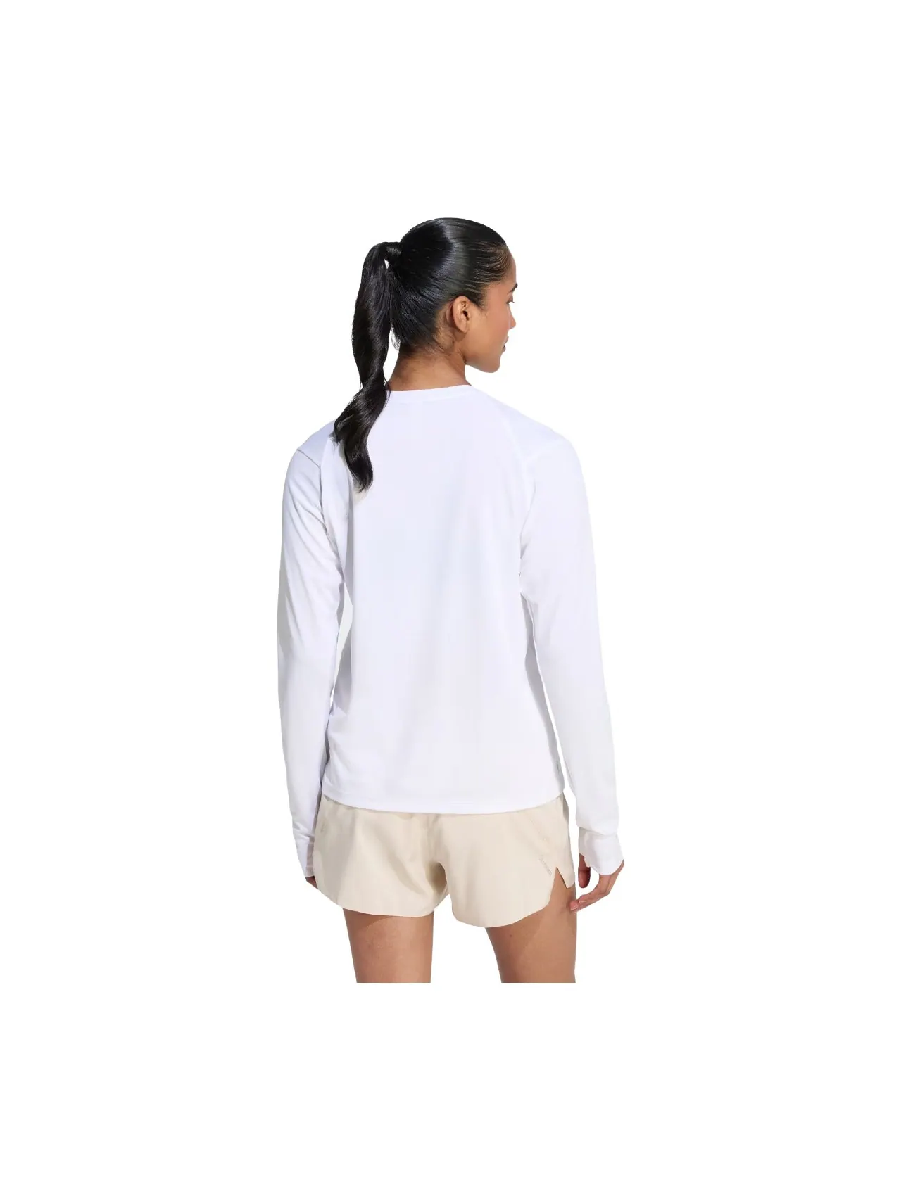 (WMNS) Adidas ADI365 Running Climacool Iconic Long Sleeve Top 'White' — изображение 3 из 3, белый
