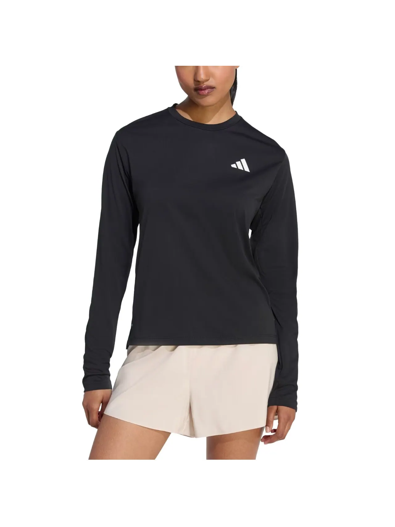(WMNS) Adidas ADI365 Running Climacool Iconic Long Sleeve Top 'Black' — изображение 2 из 3, черный