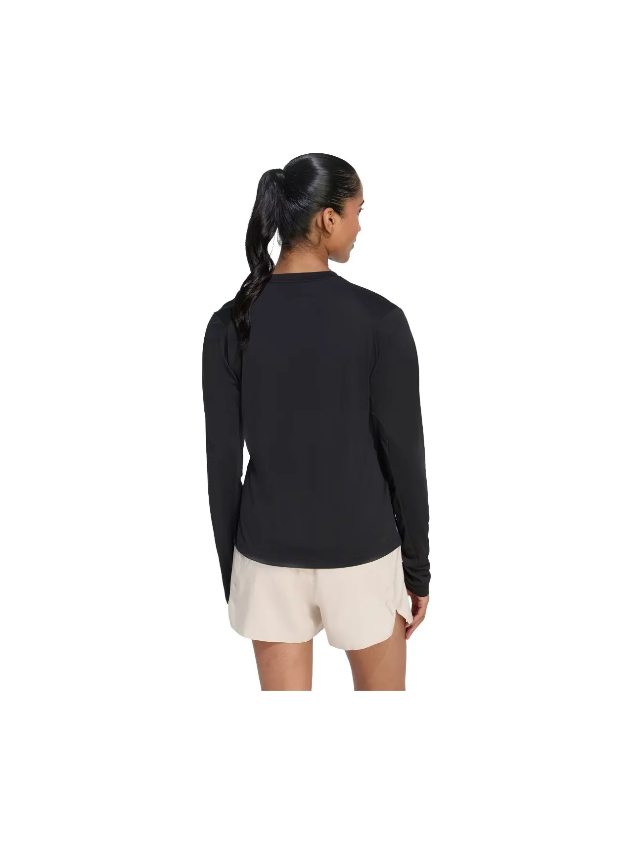 (WMNS) Adidas ADI365 Running Climacool Iconic Long Sleeve Top 'Black' — изображение 3 из 3, черный